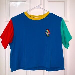 Colorblock Cropped T-Shirt